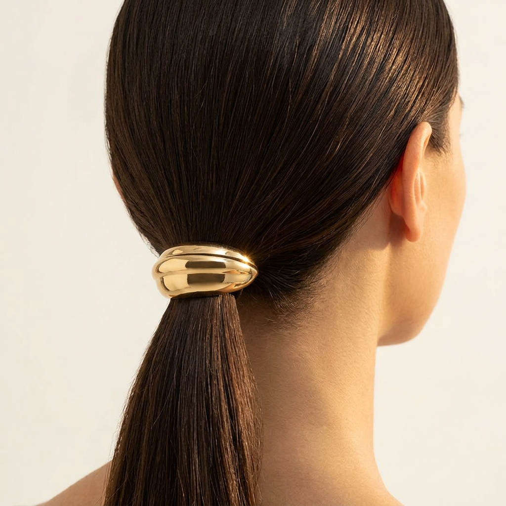 Snug Strands Metal Pony Cuff Gold